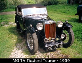 Vintage MG TA Tickford Tourer, 1939